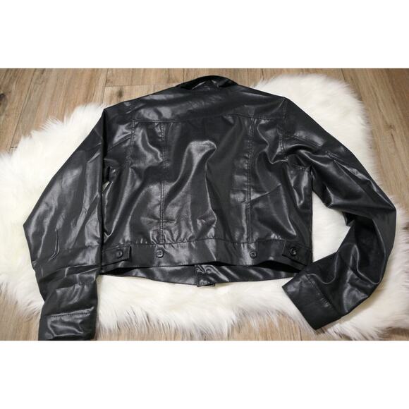 Vintage 90s LIQUID CLOTHING Polyester Shimmery Lightweight Jacket Women Large - Picture 9 of 11